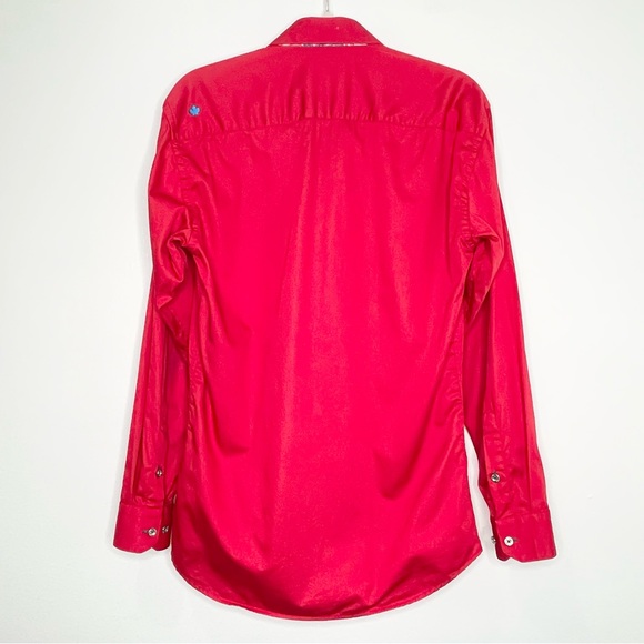 Jared Lang Button Down Shirt Red Size S/P - Picture 3 of 6